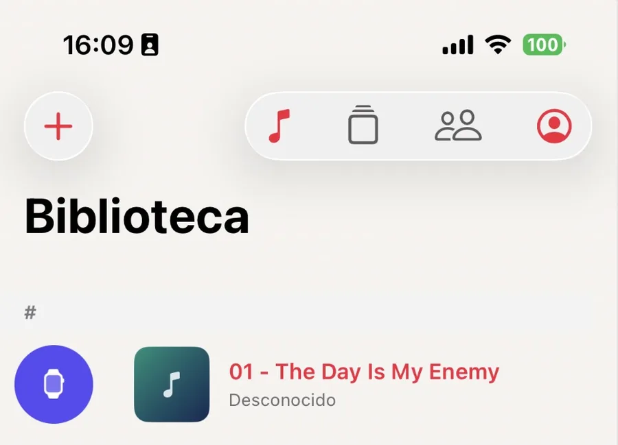 With Pro active, swipe a song to the right in the song list. A button with the watch icon will appear.